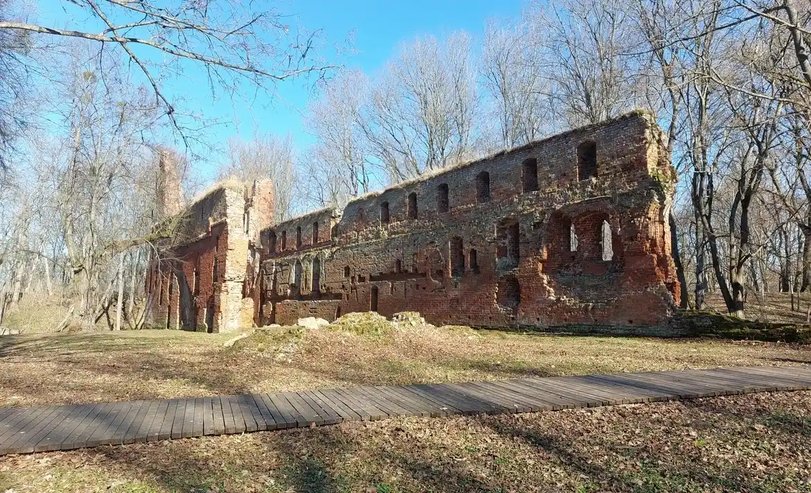 руины форбурга замка Бальга