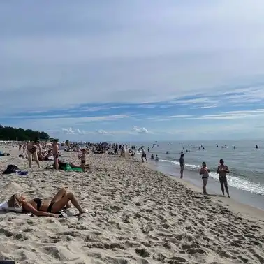 Центральный пляж в Янтарном