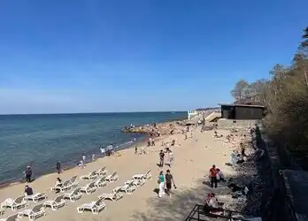 Центральный пляж в Янтарном
